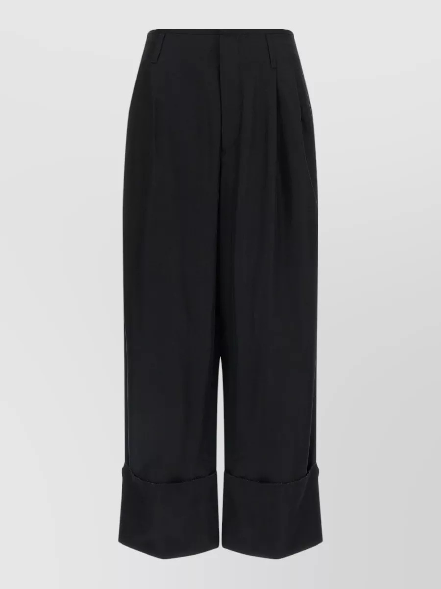 Darkpark pleated wide-leg tailored trousers