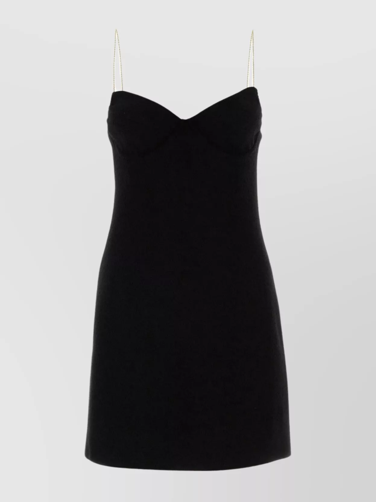 Shop Miu Miu Mini Dress With Stretch Wool Blend In Black