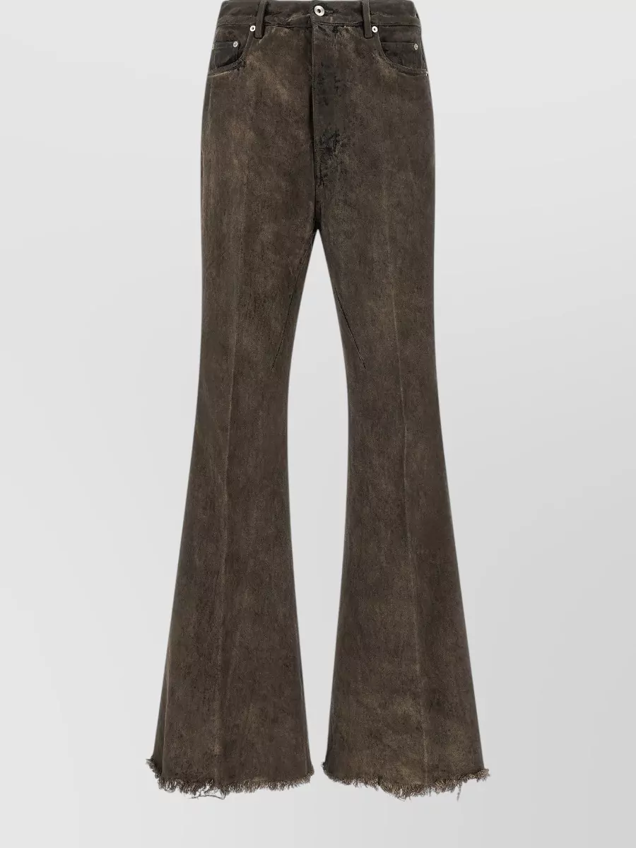 Rick Owens Denim High-Rise Flared Bootcut Jeans