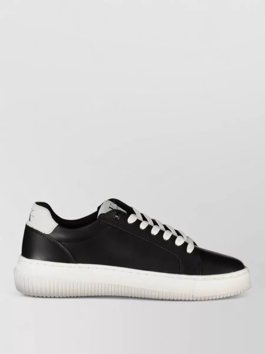 Calvin Klein Leather Lace-Up Sneakers