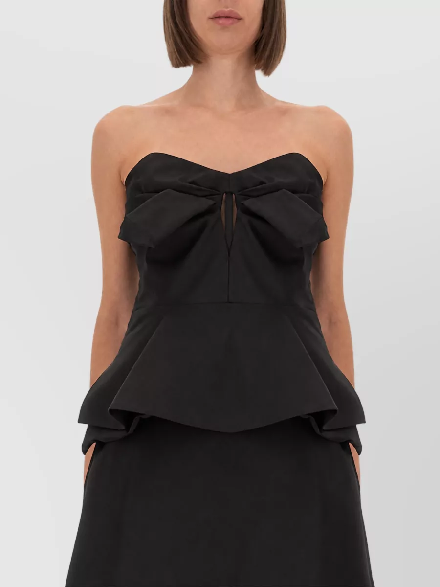 Alexander Mcqueen Silk Strapless Mini Dress