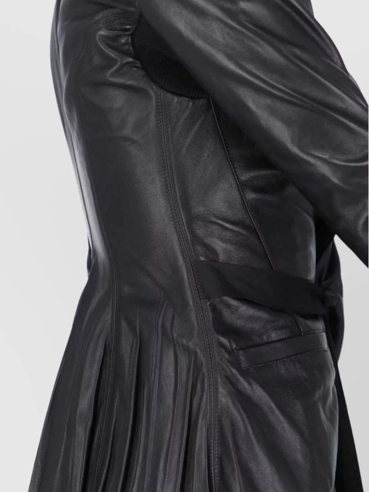 Rick Owens Modern Long Sleeve Jacket With Tie Waist In Multi