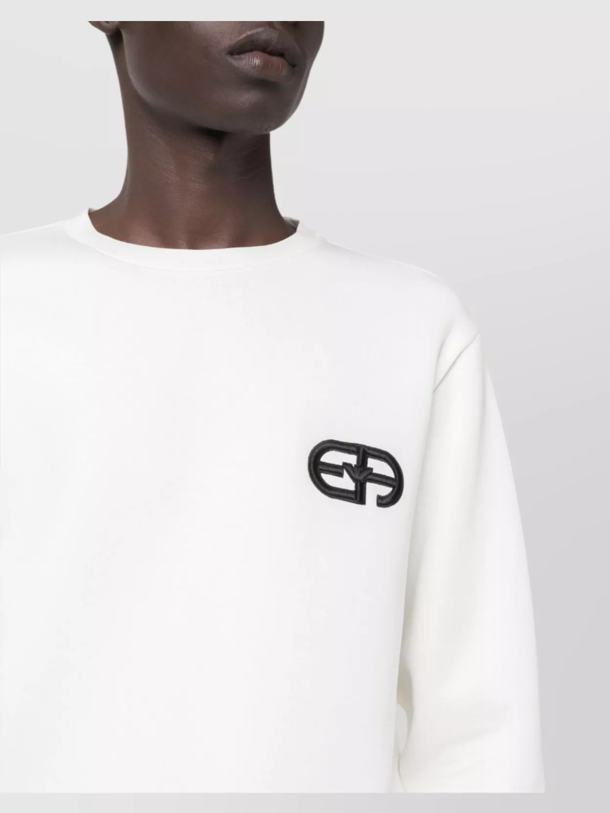 Emporio Armani Cotton Blend Crew Neck Sweatshirt
