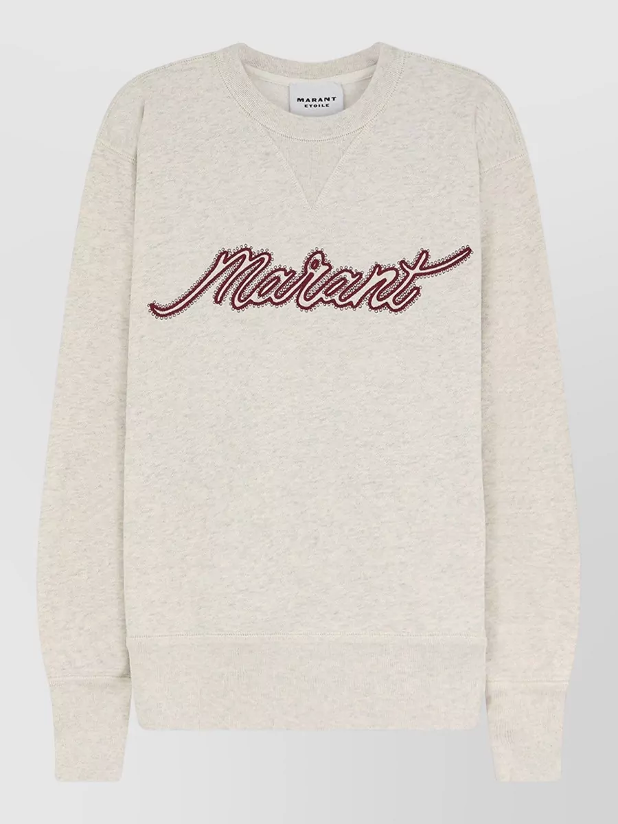 Isabel Marant Etoile Cotton blend logo-embroidered crewneck sweatshirt