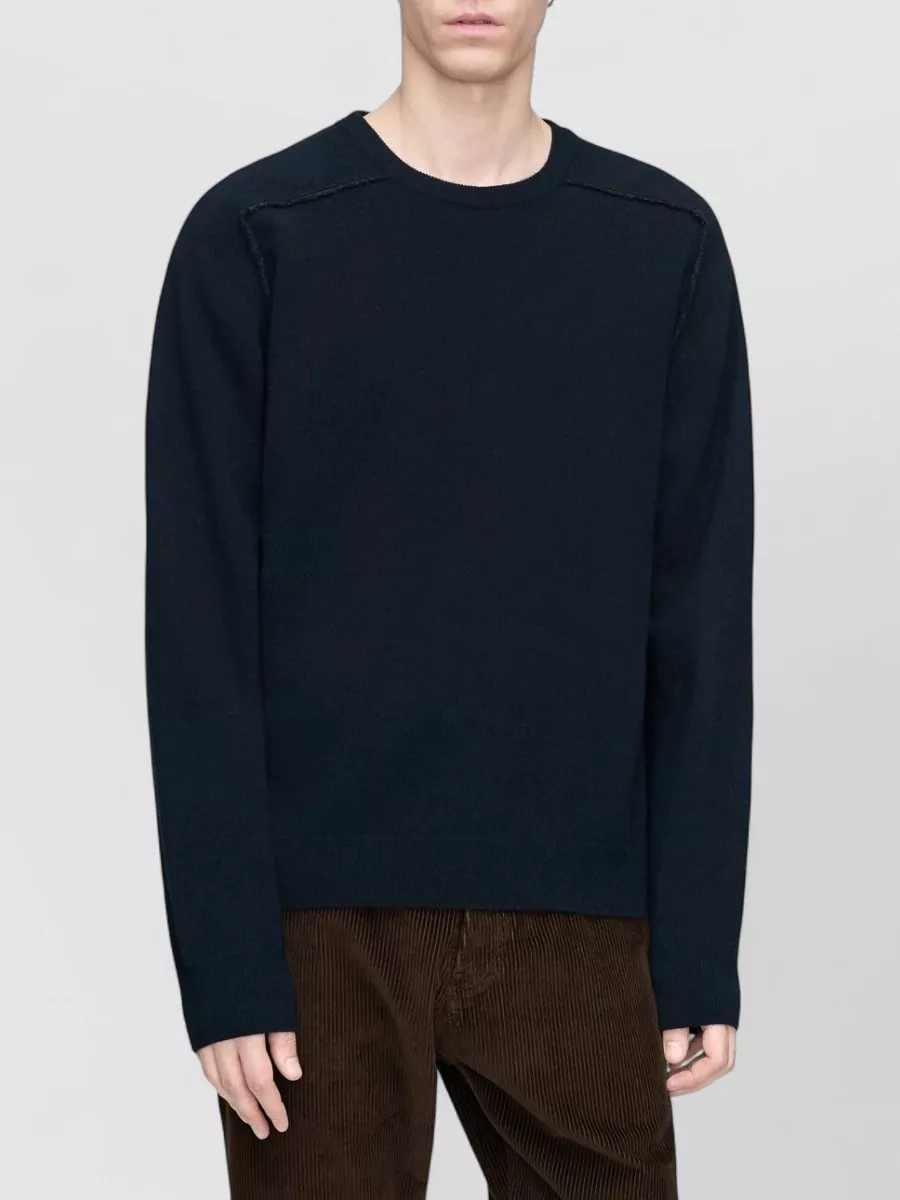 Maison Margiela Virgin Wool Ribbed Crewneck Sweater