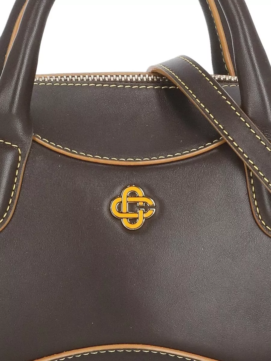 Casablanca Leather Shoulder Bag Adjustable Strap Top Handles