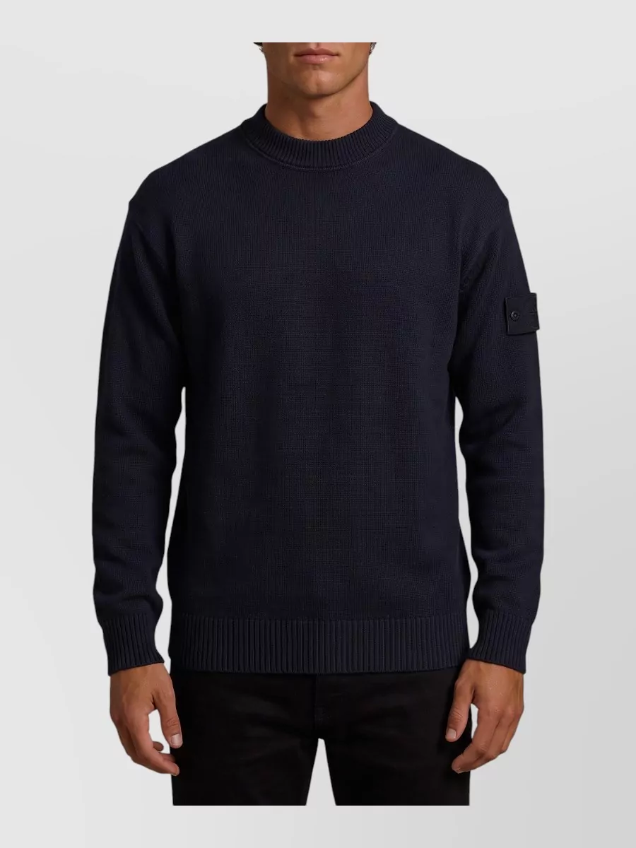 Stone Island cashmere blend ribbed regular-fit crew-neck jumper
