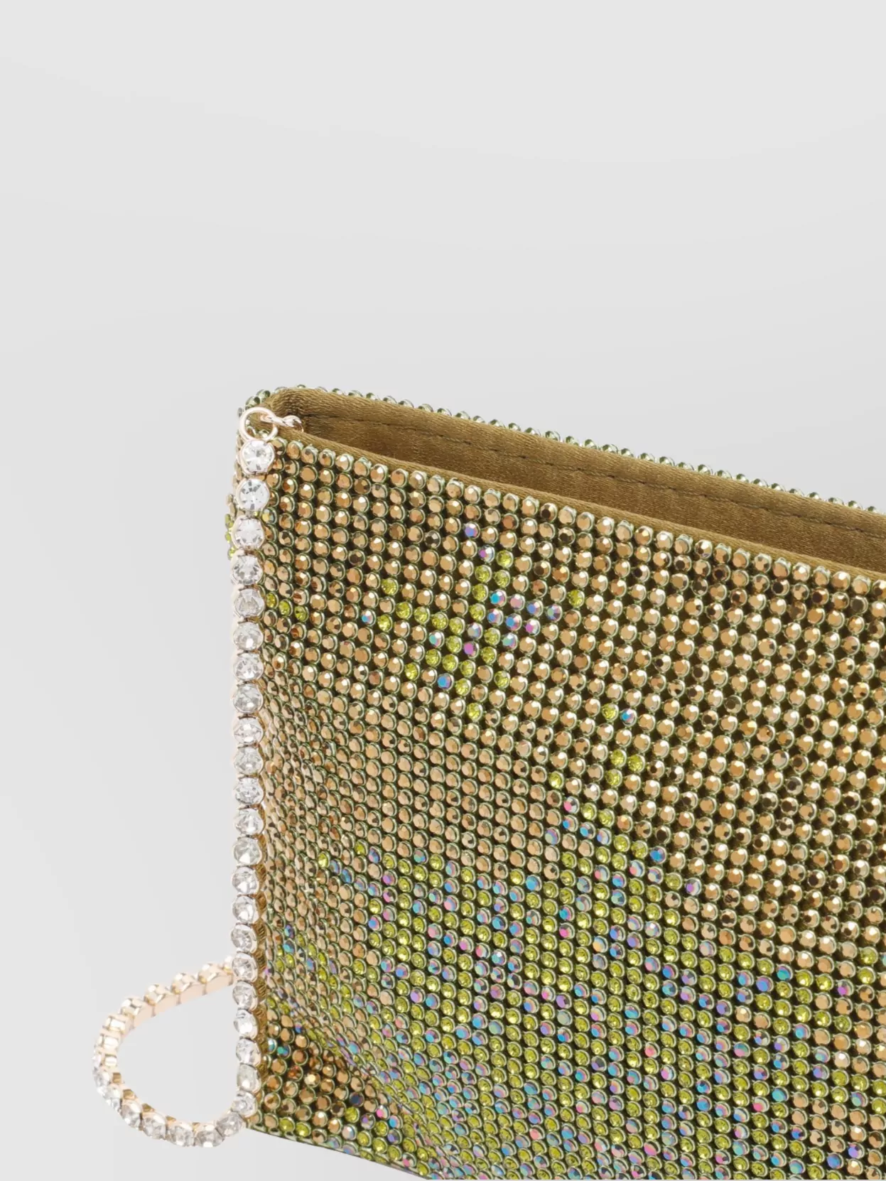 Benedetta Bruzziches Rectangular Rhinestone Chain Strap Clutch Bag