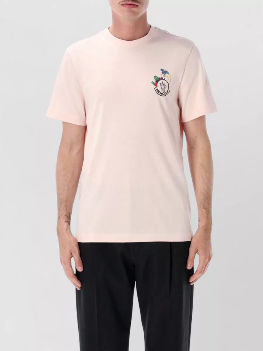 Moncler Printed Cotton Crew-Neck Short-Sleeve T-Shirt