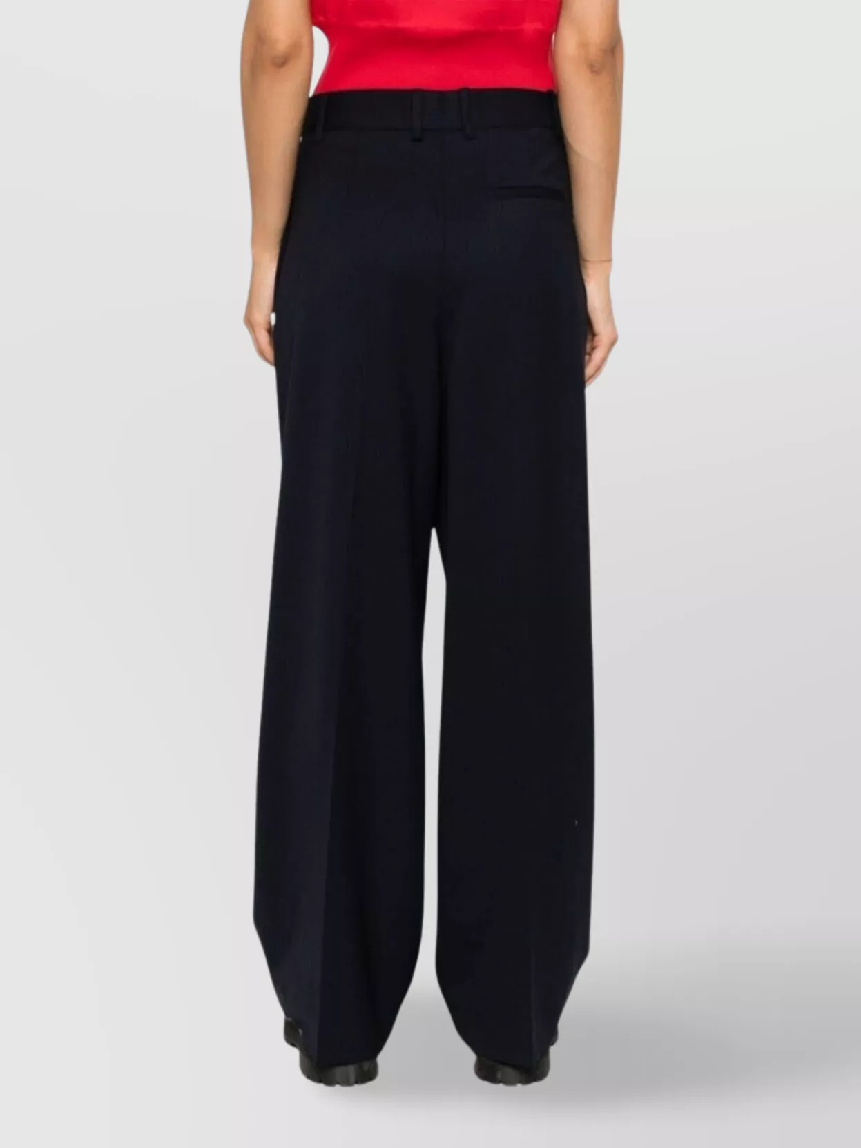 Parosh Wide Leg Trousers With Pleats And Pockets
