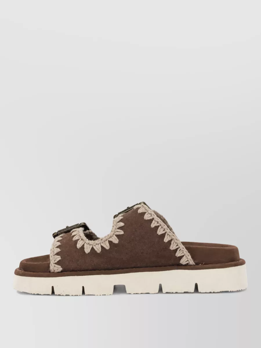 Mou Leather Slides