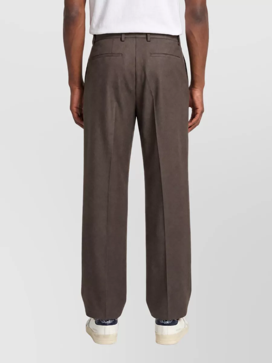 Pt Torino Cashmere-Blend Mid-Rise Straight-Leg Trousers