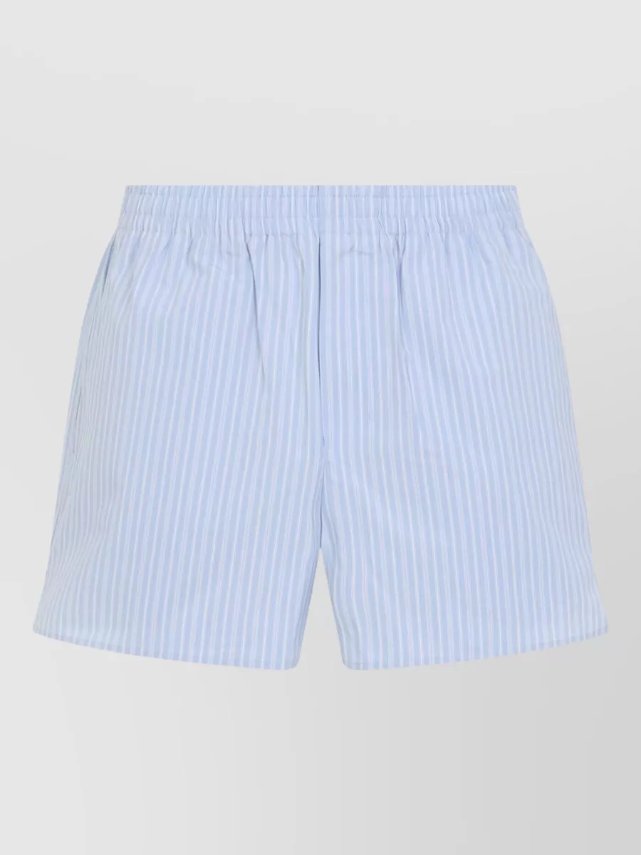 Ami Paris cotton striped elasticated deck shorts