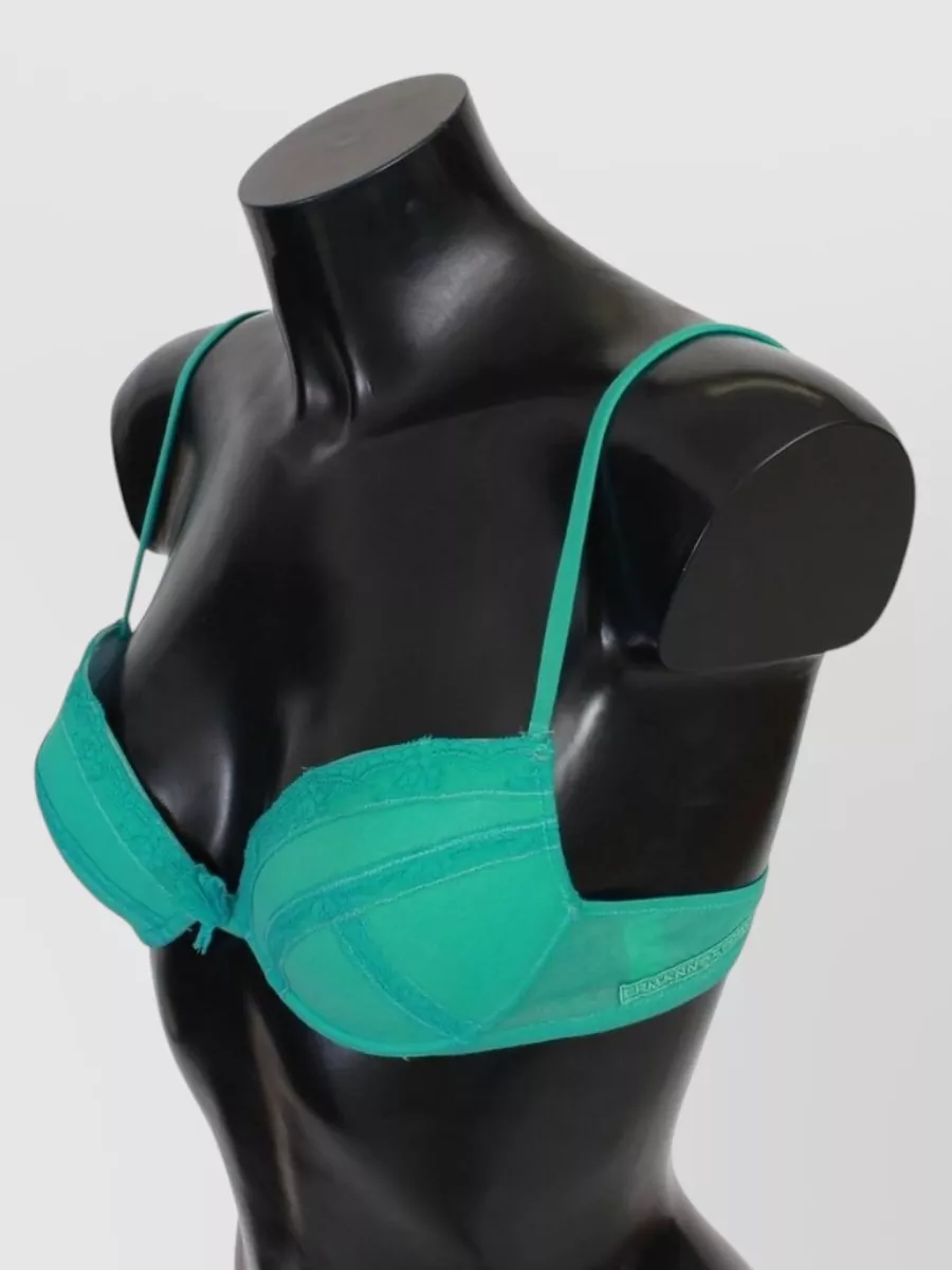Ermanno Scervino Cotton Lace Push Up Bra