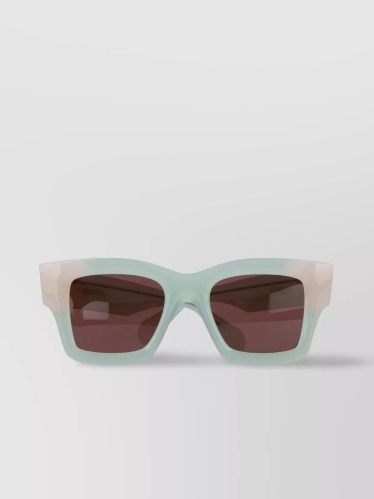 Shop Jacquemus Bold Square Two-tone Sunglasses In Green