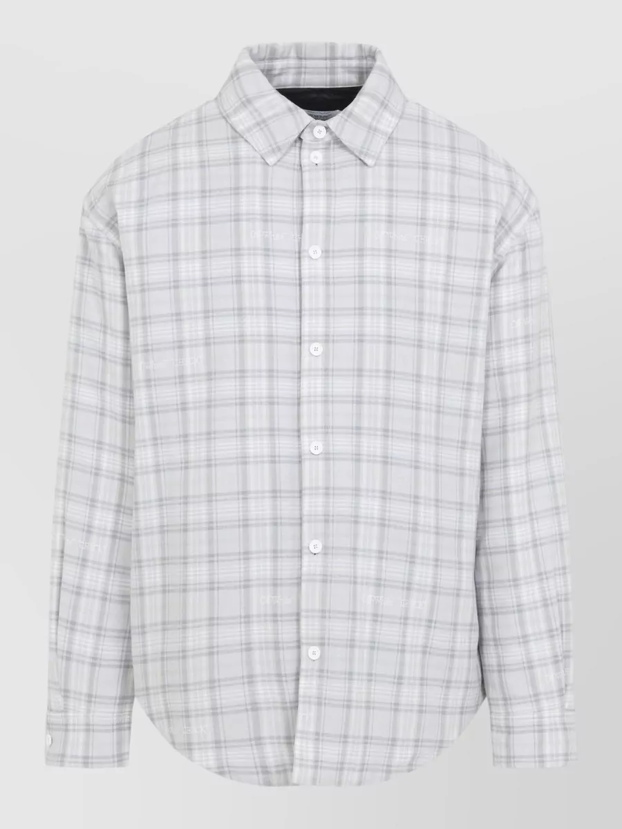 Off-White checked quilted overshirt