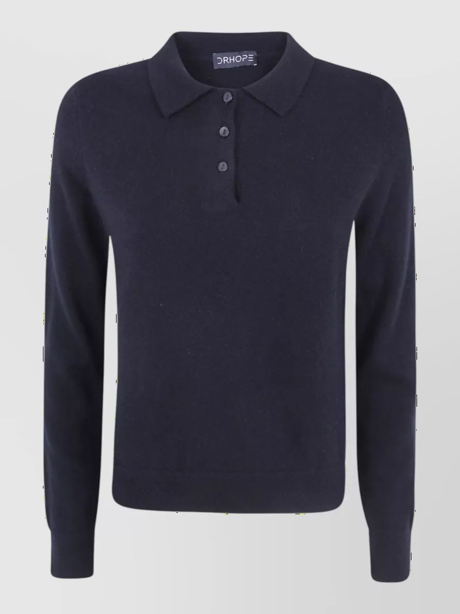 DrHope cashmere long-sleeve polo jumper
