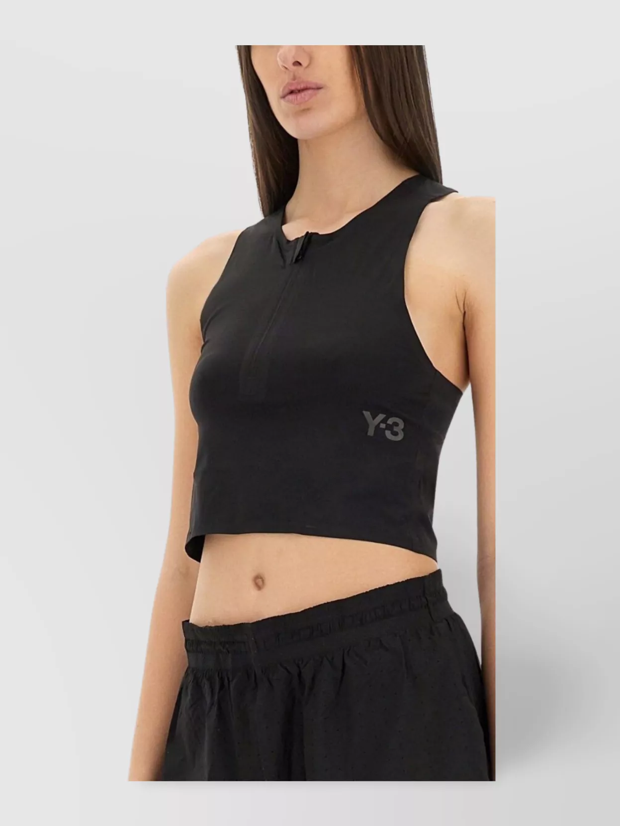 Y-3 Cropped Racerback Slim Fit Tops