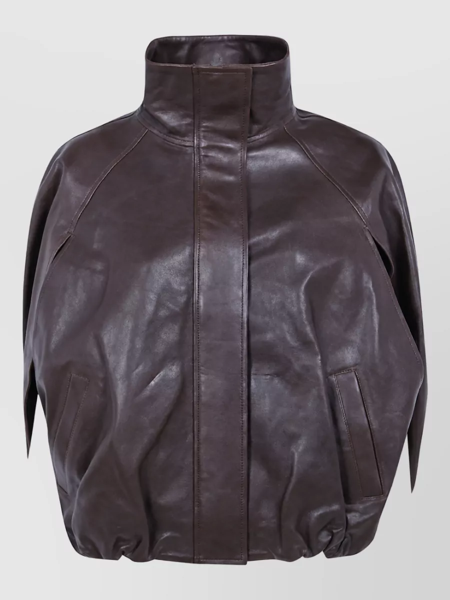 Simkhai Lamb Leather Cape Jacket