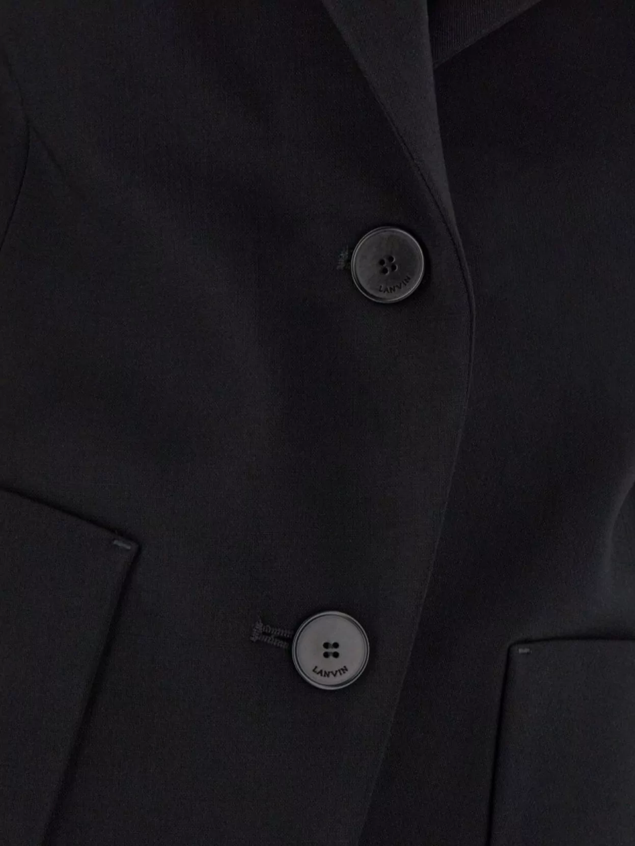 Lanvin Wool Blend Blazer With Notch Lapel