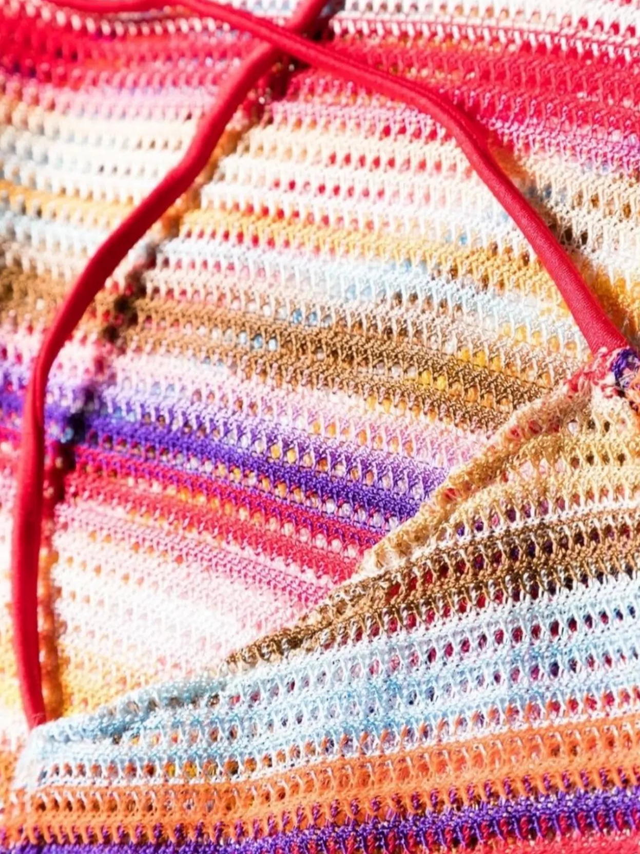 Missoni Striped Crochet Knit Flared Cover-Up
