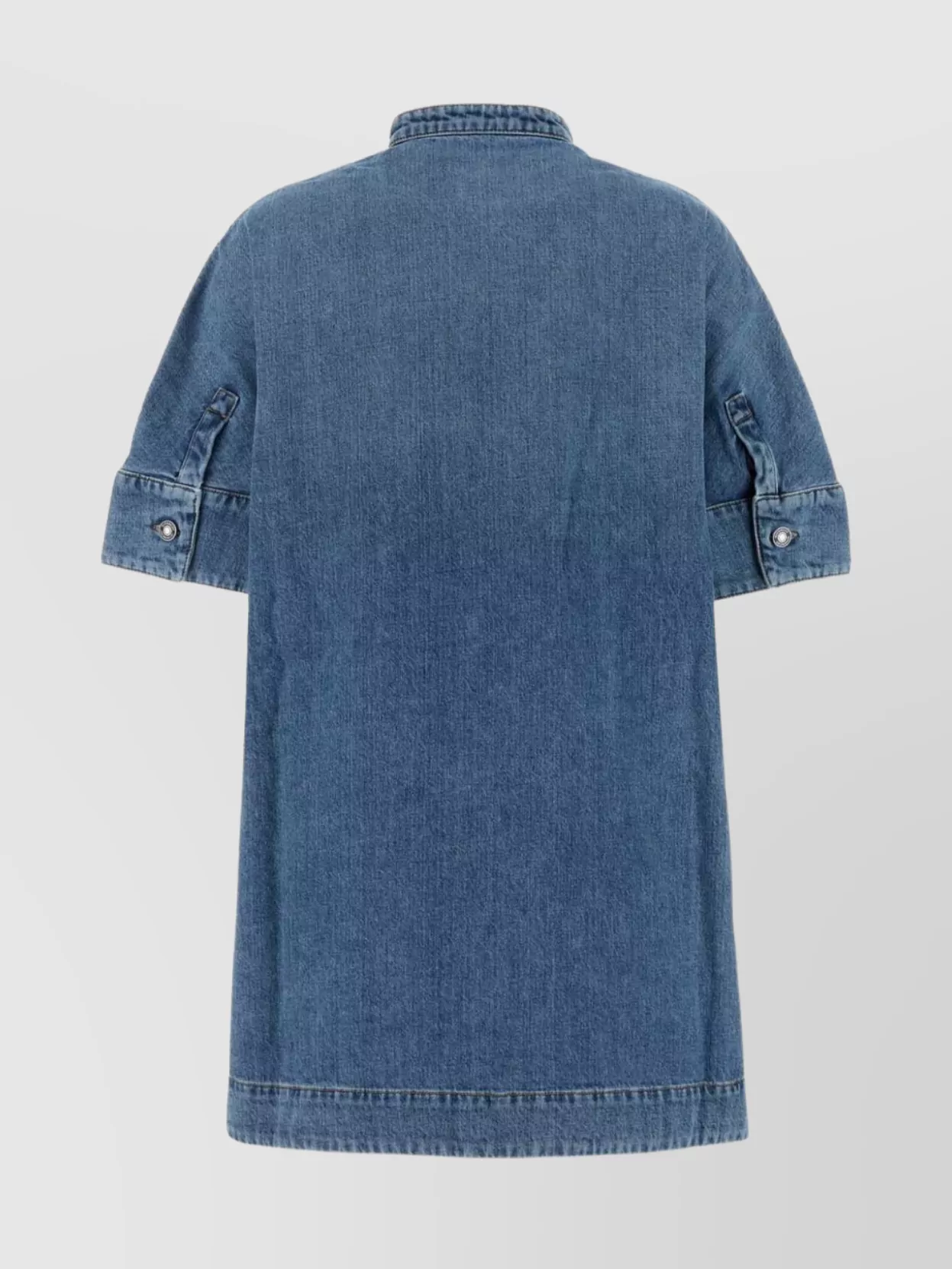 Givenchy Cuffed Sleeve Denim Dress In Blue