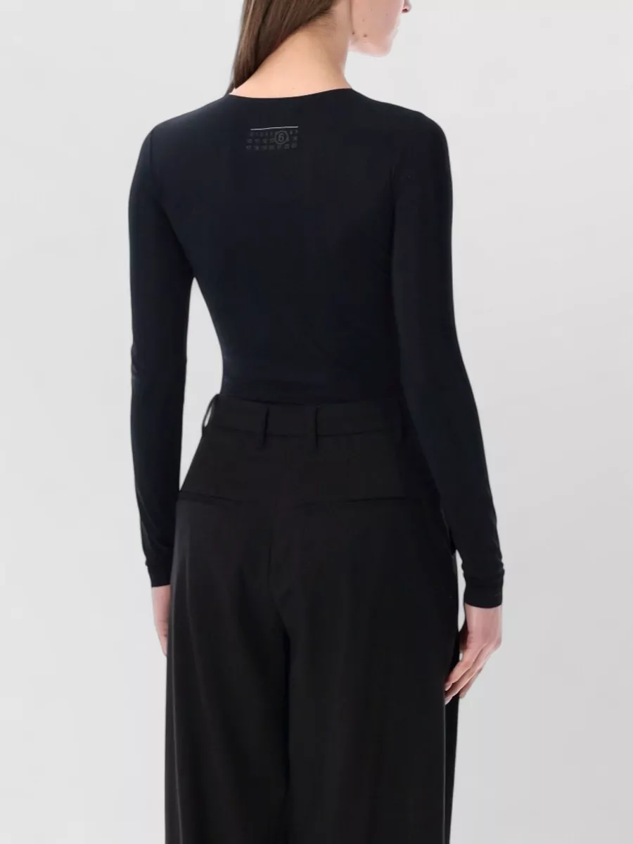 Mm6 Maison Margiela Long-Sleeve Jersey Bodysuit