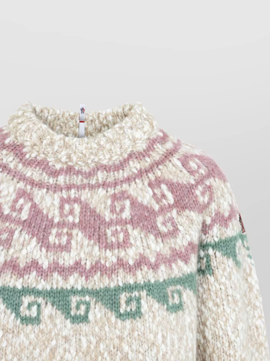 Moncler Grenoble Bouclé Knit Fair Isle Sweater