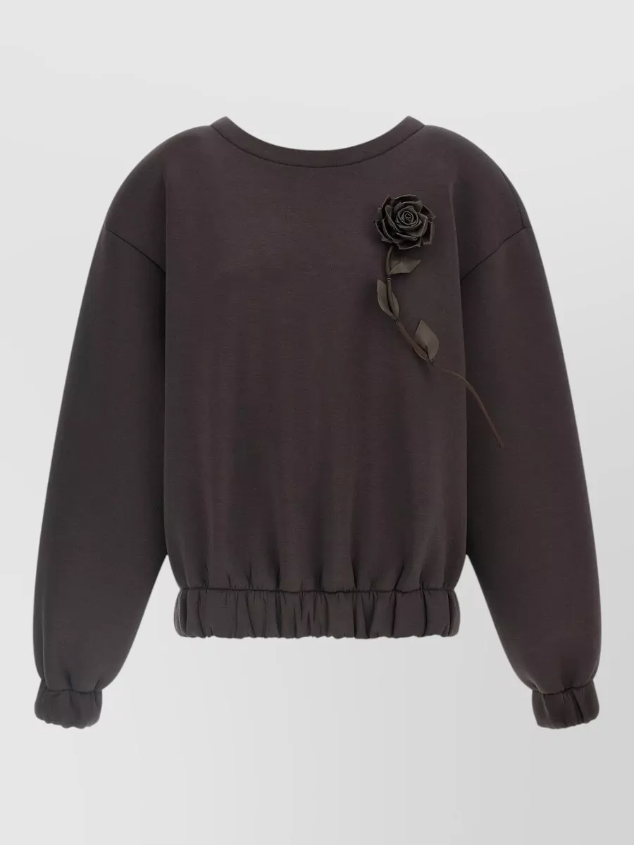 Giuseppe Di Morabito Floral-appliqué sweatshirt