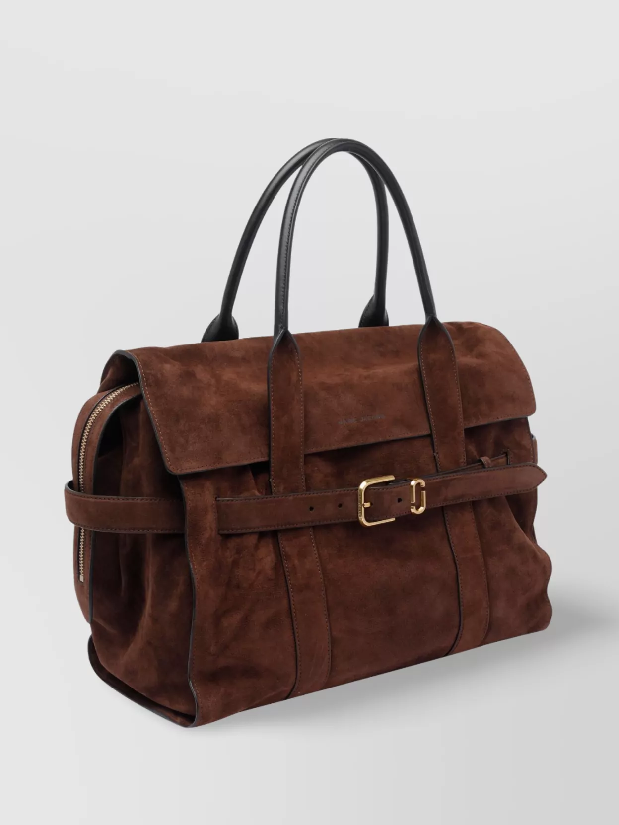 Marc Jacobs Buckle Double Handle Structured Suede Top