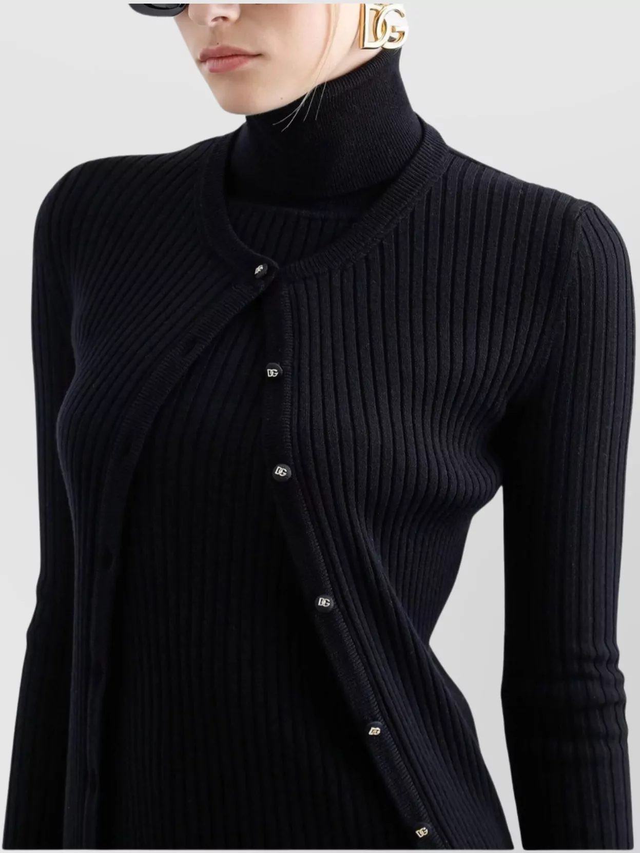 Dolce&Gabbana Ribbed Knit Buttoned Cardigan