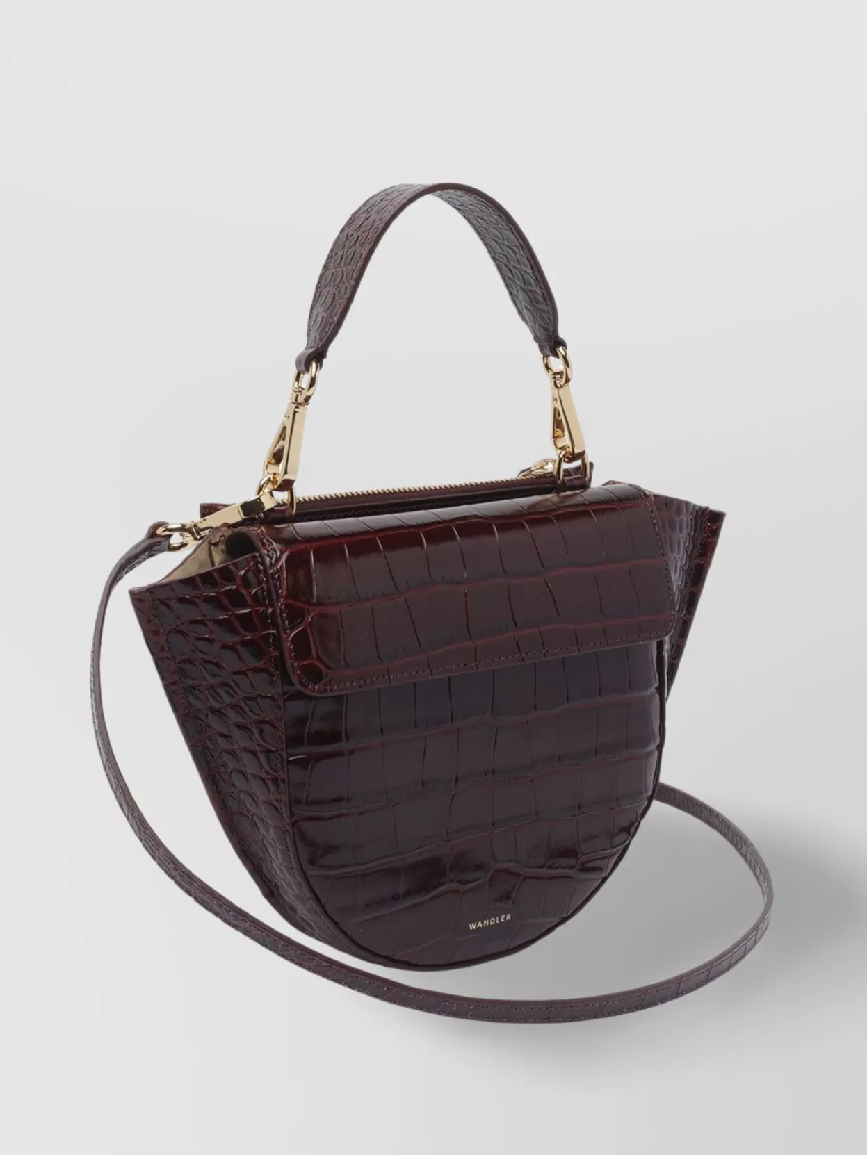 Wandler Crocodile Embossed Cross-Body Bag