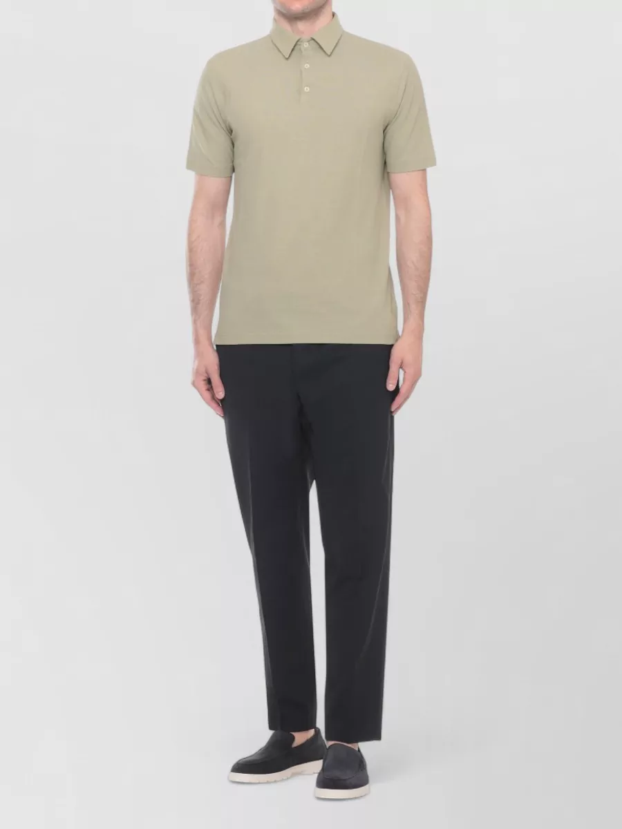 Zanone Cotton Short-Sleeve Polo Shirt