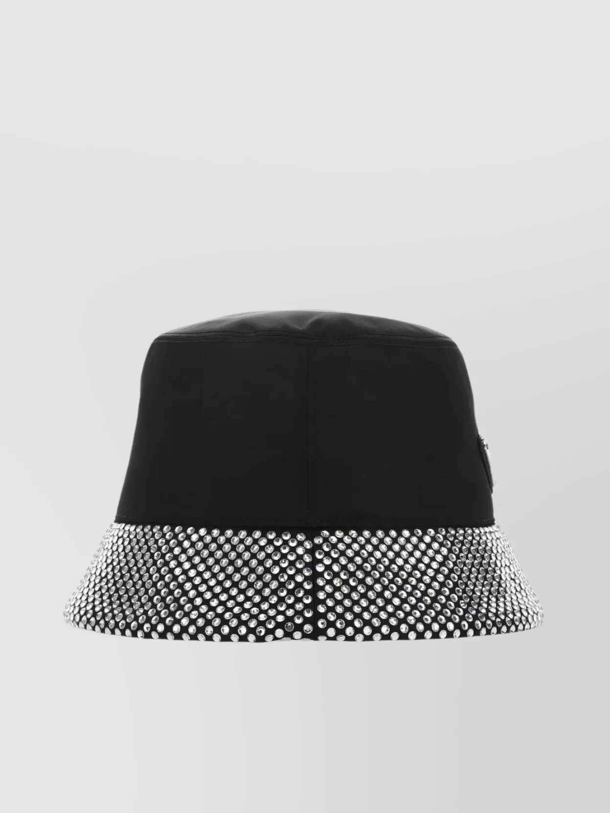 Shop Prada Nylon Hat With Rhinestone Embellished Brim