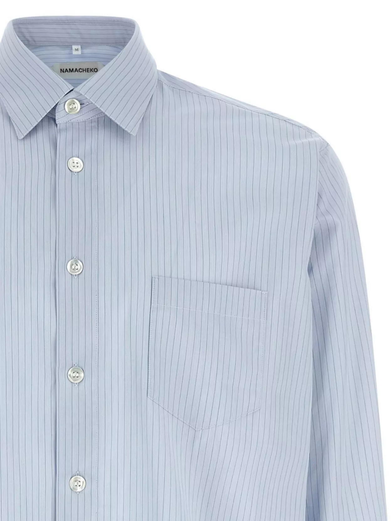 Namacheko Striped Shirt Button-Down Collar