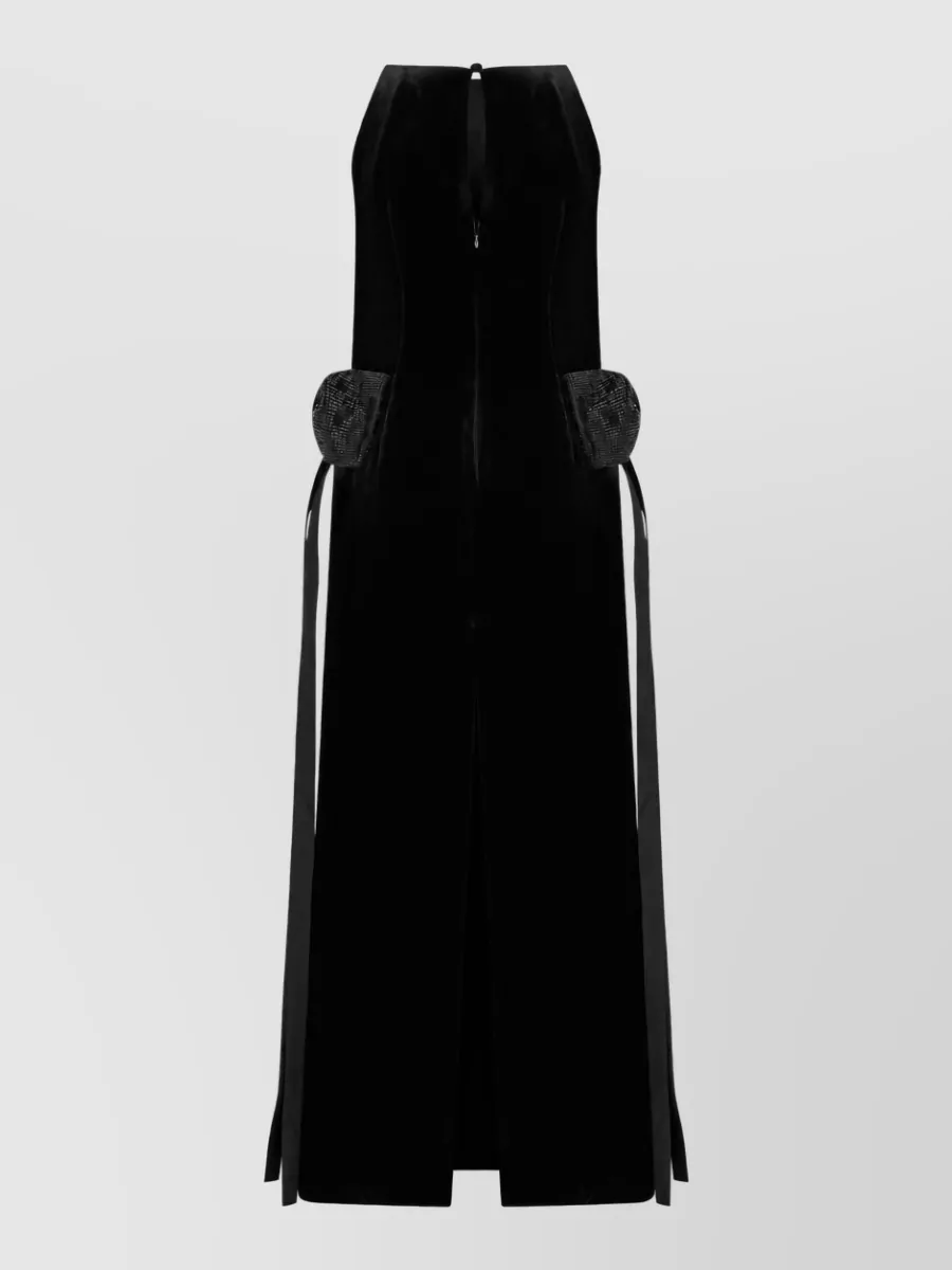 Self-Portrait Velvet Sleeveless Maxi Dress