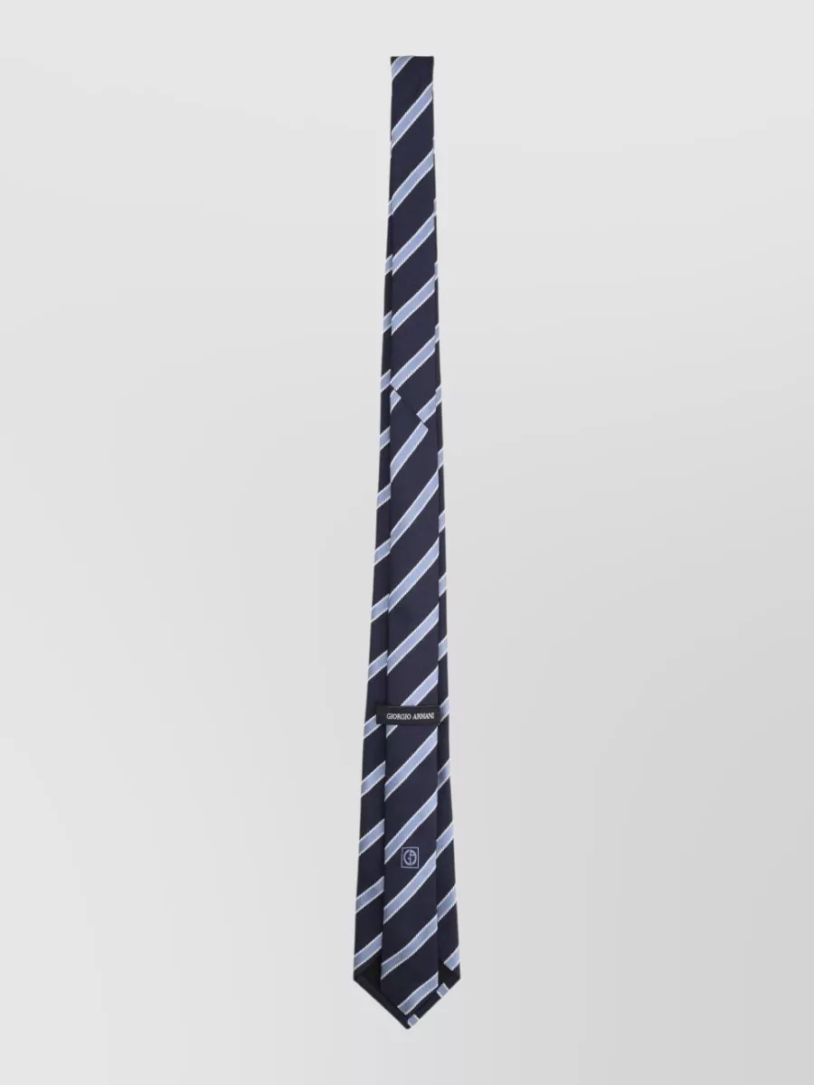 Giorgio Armani Striped Slim Tie Pointed Blade Design