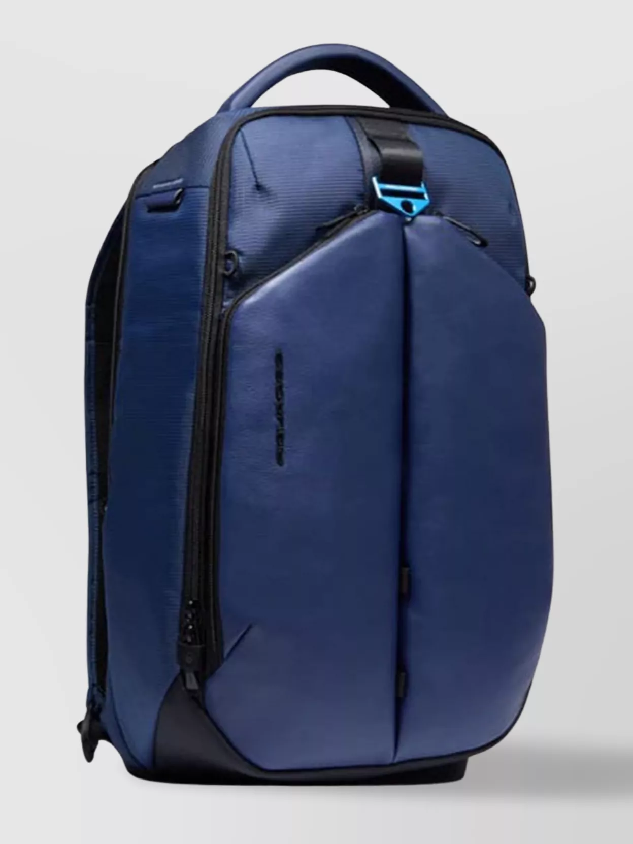 Piquadro Panelled Ripstop Backpack In Blue