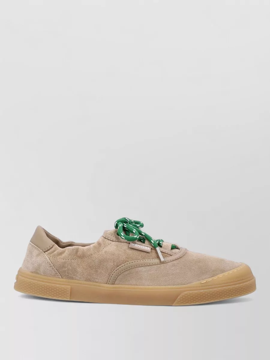 Moncler Leather Low-Top Lace-Up Sneakers