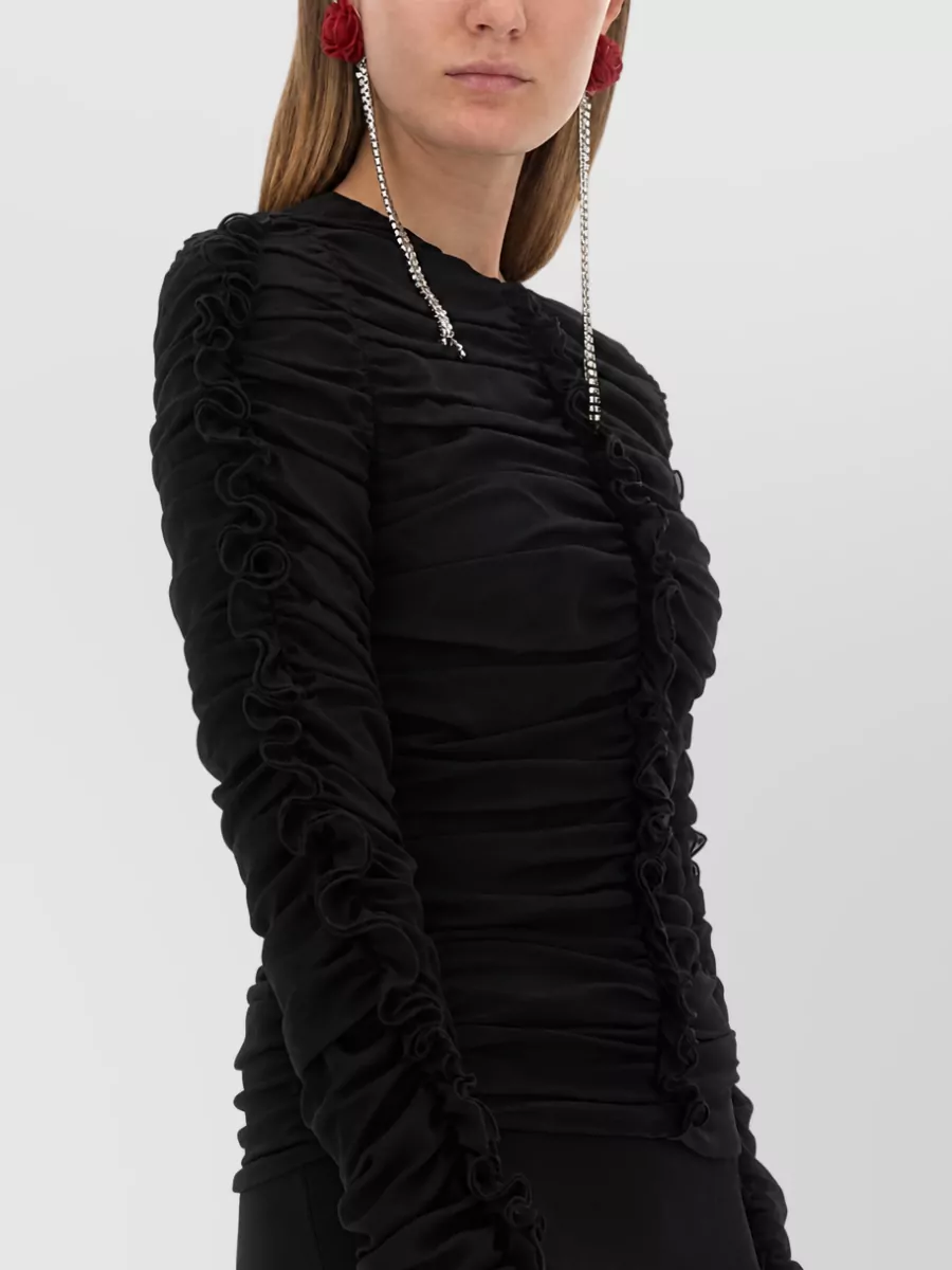 Magda Butrym Silk Ruched Blouse