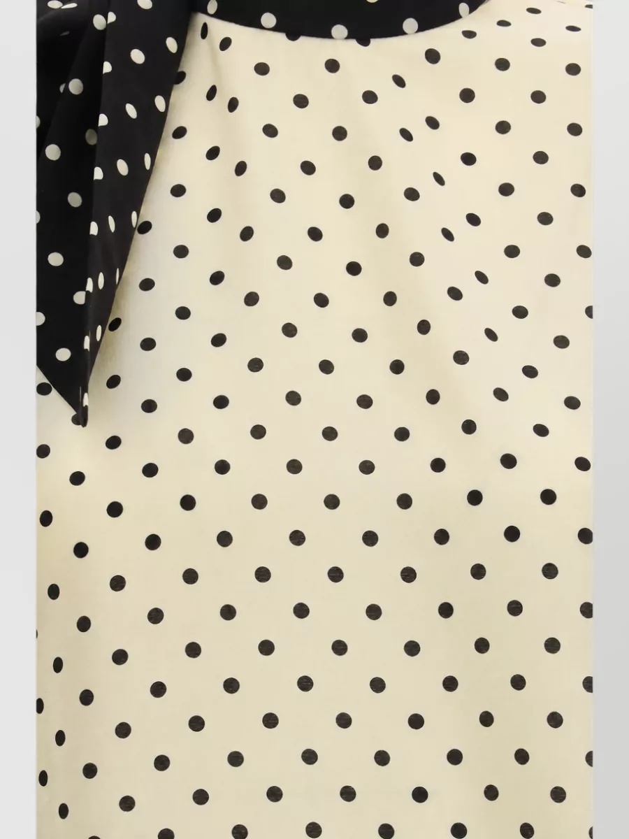 Valentino Silk Polka-Dot Long-Sleeve Blouse