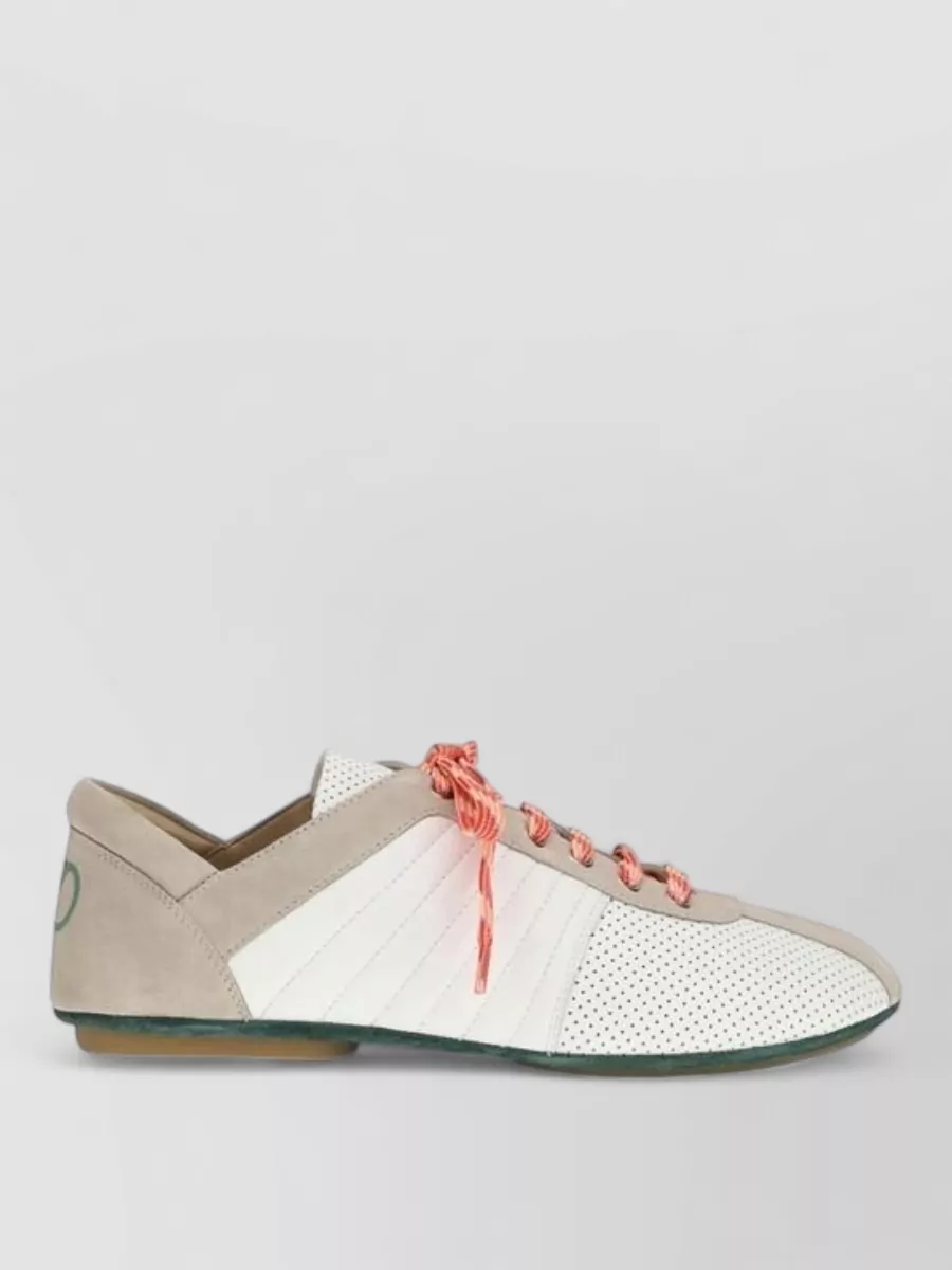 Valentino Garavani Calf Leather Perforated Low-Top Sneakers