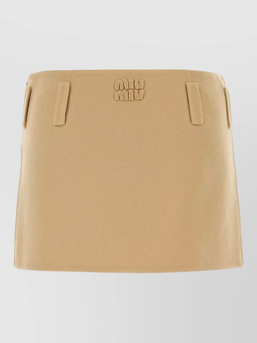 Miu Miu cashmere wool mini skirt