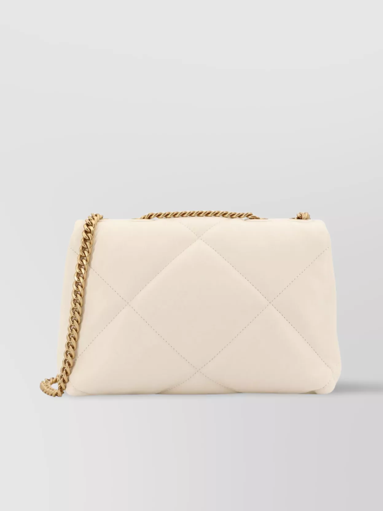 Tory Burch Quilted Leather Shoulder Bag With Metal Logo