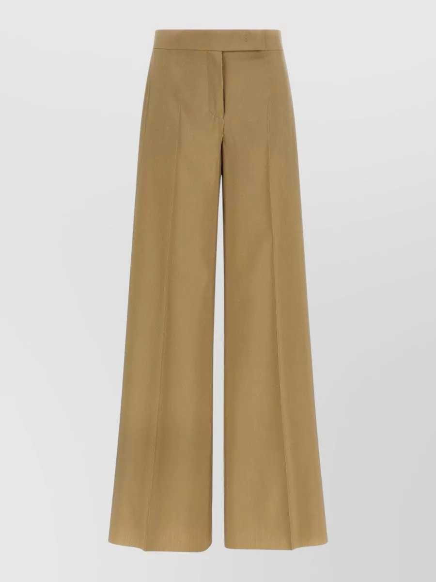 Max Mara Wool silk high-rise wide-leg trousers