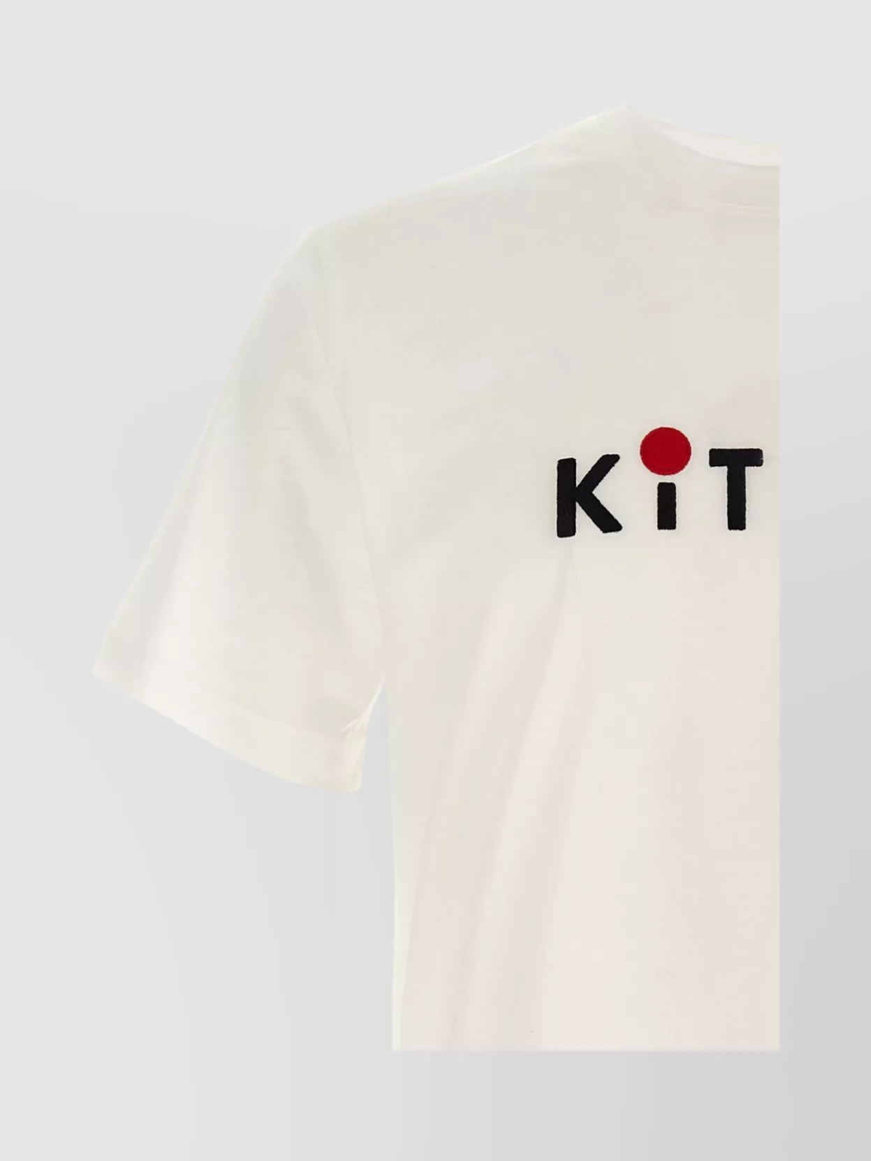 Shop Kiton Embroidered Logo Crew Neck T-shirt
