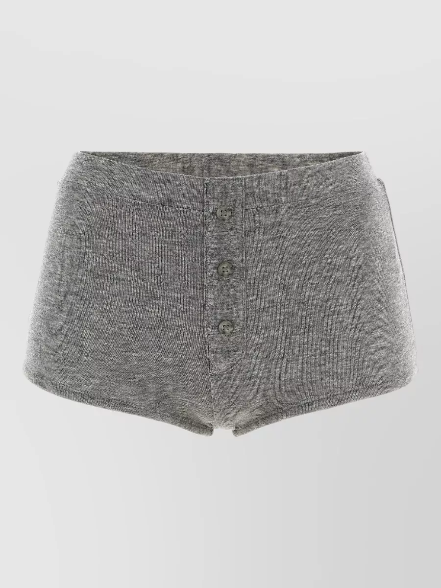 Entire Studios ribbed high-rise button shorts