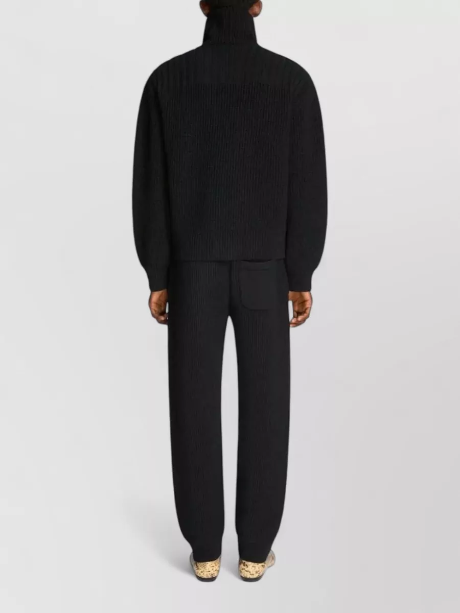 Dries Van Noten Chunky-Knit Wool High-Neck Cardigan