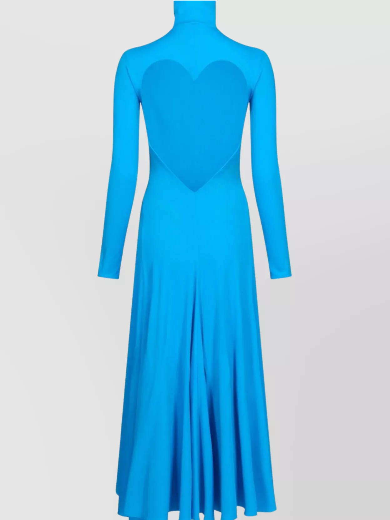 Alaïa Maxi Dress With Heart Back Detail In Blue