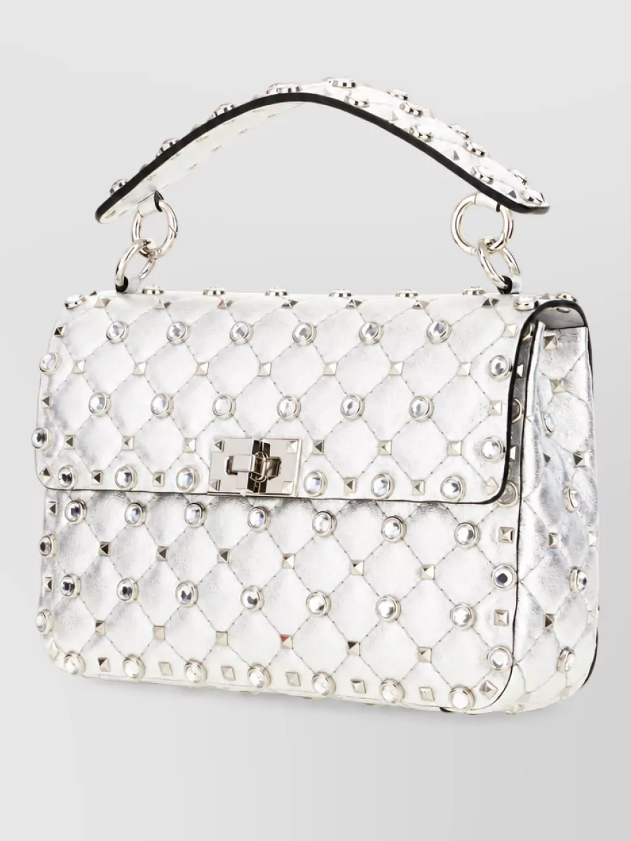 Valentino Garavani Rockstud Spike Leather Clutch Bag